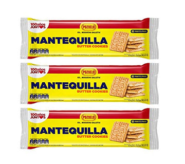 Pozuelo Butter Cookies - Made with Real Butter, Perfect with Coffee, 11 oz (Pack of 3)