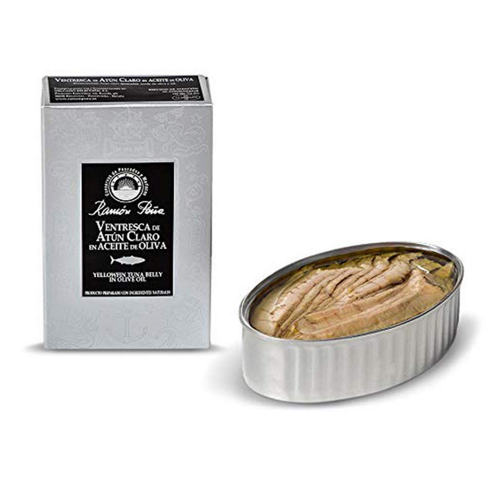 Ramon Pena. Yellowfin Tuna Belly (Ventresca) In Olive Oil. 110G (3.9Oz). Pack Of 15