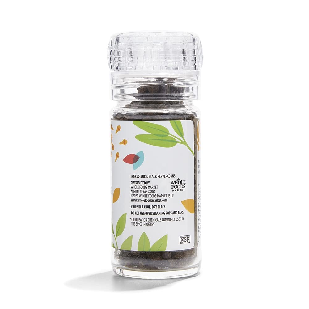 365 by Whole Foods Market, Black Peppercorn Grinder, 1.55 Ounce