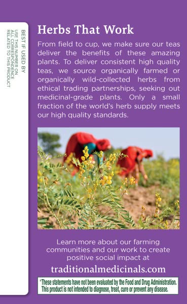 Traditional Medicinals Organic Smooth Move With Senna Herbal Tea, Relieves Occasional Constipation, (Pack Of 6) - 96 Tea Bags To