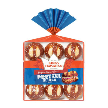 King'S Hawaiian Sweet Pretzel Slider Buns, (11Oz) & Sweet Pretzel Hamburger Buns, (10.5Oz)(2Ea) Variety Pack