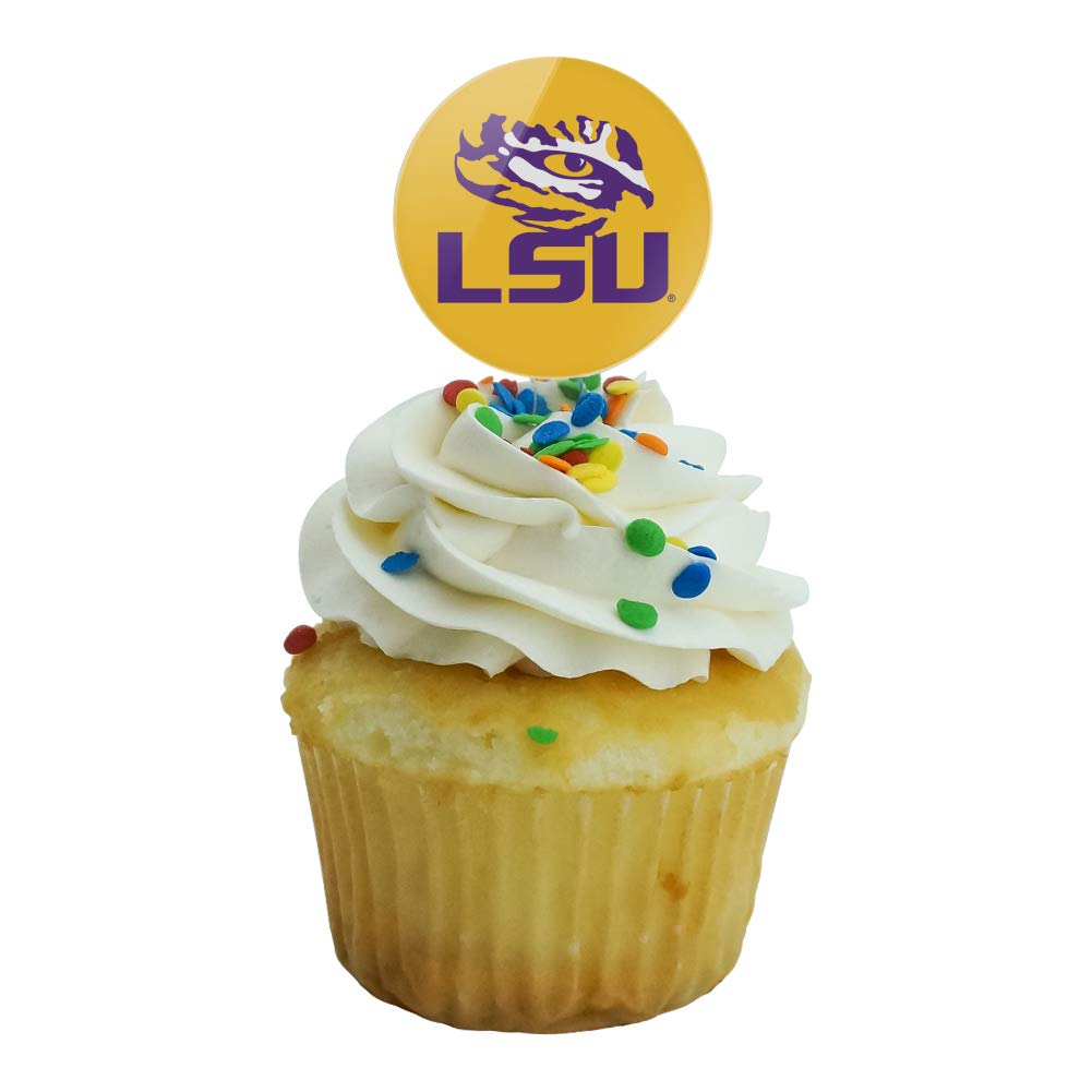 GRAPHICS & MORE LSU Tiger Eye Cupcake Picks Set of 6, Model CUPCAKE.ROUND.LSU01.Z005638_8