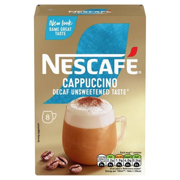 Nescafe Instant Gold Cafe Menu Cappuccino Decaff Unsweetened