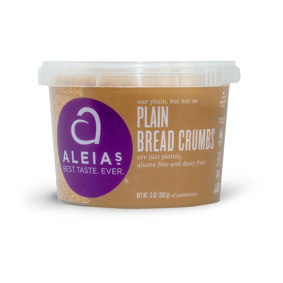 ALEIAS BEST. TASTE. EVER. Plain Bread Crumbs - 13 oz / 1 PACK - Authentic Taste, Breading for Gluten Free Recipes, Certified Glu
