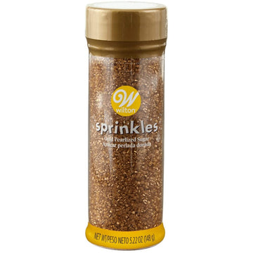 Wilton Gold Pearlized Sugar Sprinkles, Gold Sprinkles For Cookie & Cake Decorating 5.22 Oz.