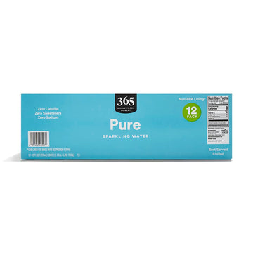 365 By Whole Foods Market, Plain Sparkling Water, 12 Fl Oz (Pack Of 12)
