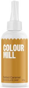 Colour Mill Chocolate Drip Easy-Melt Drizzle for Desserts, 125 Grams Salted Caramel