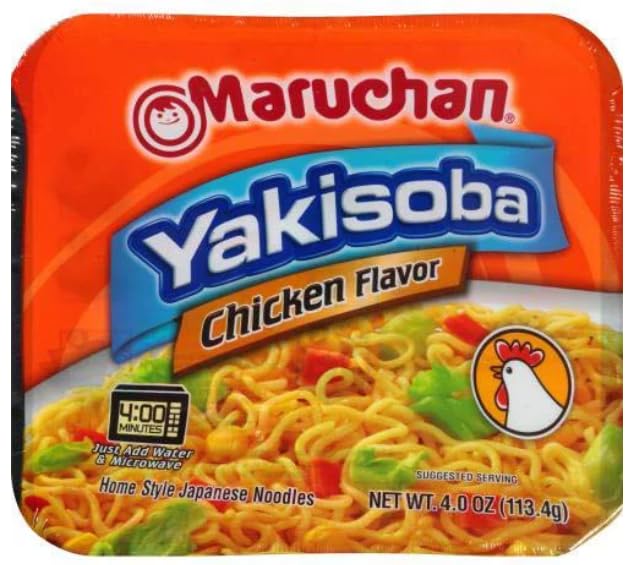 Yakisoba Noodles, 4 Oz. + King Combo QR code, include on pack (Chicken Flavors (2 count))