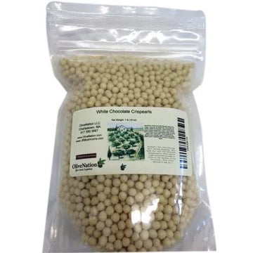 Mona Lisa White Chocolate Edible Crispearl Decorations From Olivenation, Elegant & Delicious Topping & Inclusion - 8 Oz