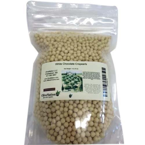 Mona Lisa White Chocolate Edible Crispearl Decorations From Olivenation, Elegant & Delicious Topping & Inclusion - 8 Oz
