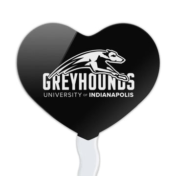 GRAPHICS & MORE Cupcake Picks Set of 6 - Acrylic Heart Decoration - University of Indianapolis