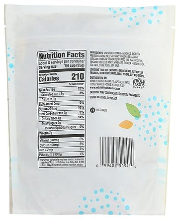 365 By Whole Foods Market, Almond Seasoned Sea Salt & Vinegar, 10 Ounce (Pack of 2)