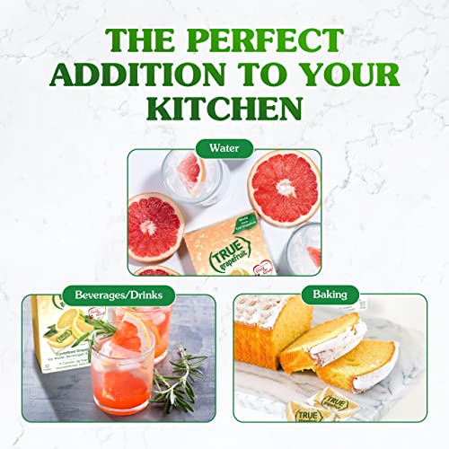 TRUE GRAPEFRUIT Water Enhancer/ Flavor Packets Made with Real Grapefruit, Bulk Pack | Zero Calorie Unsweetened |For Bottled Wate