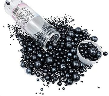 Christmas Sprinkles Edible Pearls Sugar Sprinkles Black Candy 120G/ 4.2Oz Desserts Sprinkles Cake Decorations Cupcake Toppers Co