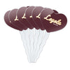 GRAPHICS & MORE Cupcake Picks Set of 6, Acrylic, Heart Design, Loyola University Chicago, One Size