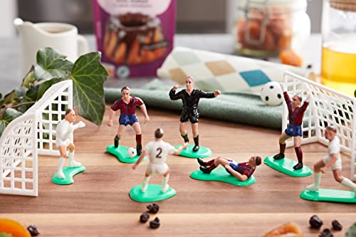 Dekora - Soccer Kit For Cake Decorating - Birthday Cake Toppers - Soccer Cake Toppers - Pack 10 Soccer Cake Toppers