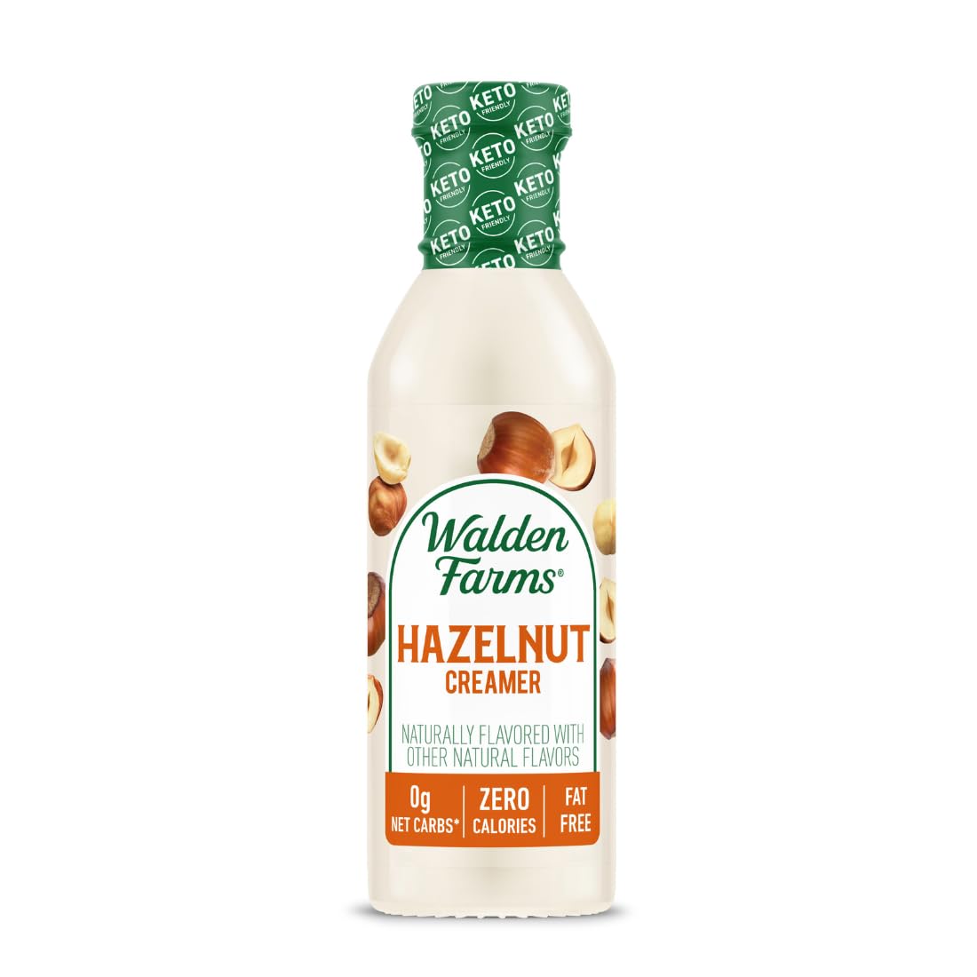 Walden Farms Hazelnut Coffee Creamer, 12 Oz Bottle, Fresh Flavored Non-Dairy Milk Substitute, Natural And Liquid, Gluten Free An
