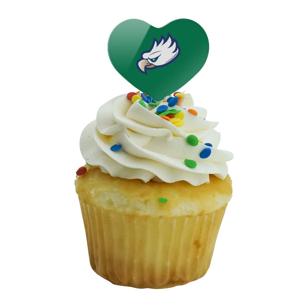 GRAPHICS & MORE Cupcake Picks Set of 6, Heart Decoration, Acrylic, Florida Gulf Coast University, One Size, Model CUPCAKE.HEART.CLCFGC.Z008422