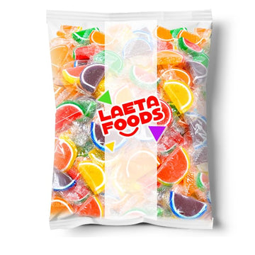 Fruit Slices Jelly Candy, Assorted Flavors, Old Fashioned, Individually Wrapped(2.5 Pound Bag - Approx. 70 Count)