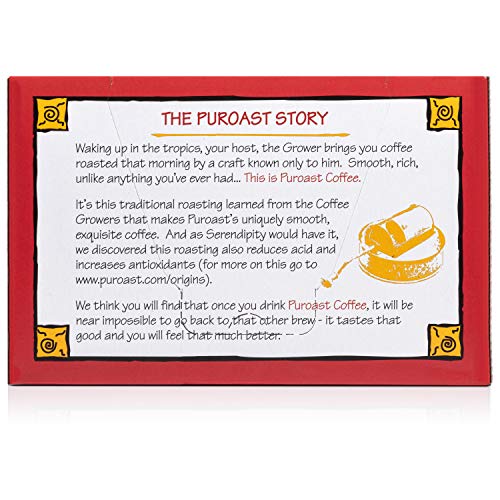 Puroast Low Acid Coffee| French Single Serve Pods | Dark Roast | High Antioxidants & High Ph |No Bitter Aftertaste | Reduced Heartburn & Gerd Friendly | 24 Count - Compatible With Keurig Brewer