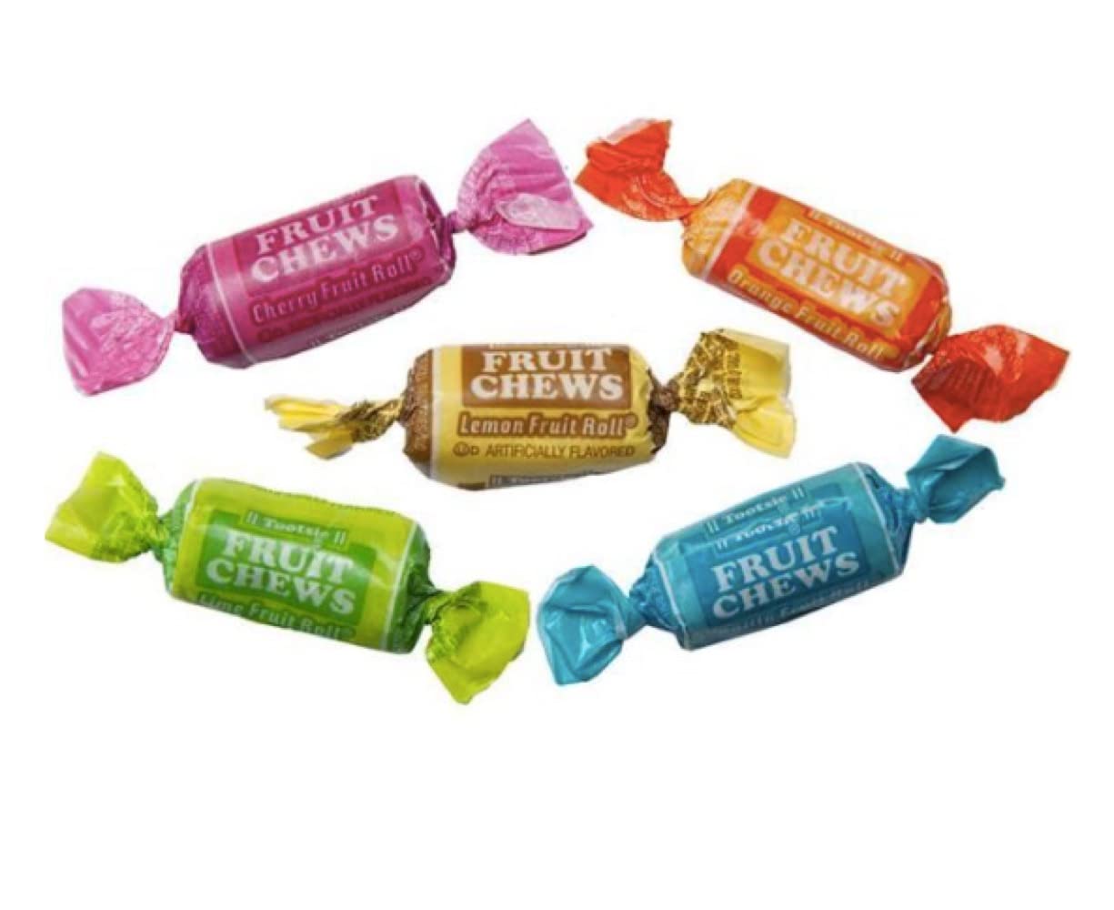 Tootsie Roll Fruit Chews 5-Flavor Individually Wrapped Bulk Multicolored Taffy Candy (2 Pound)