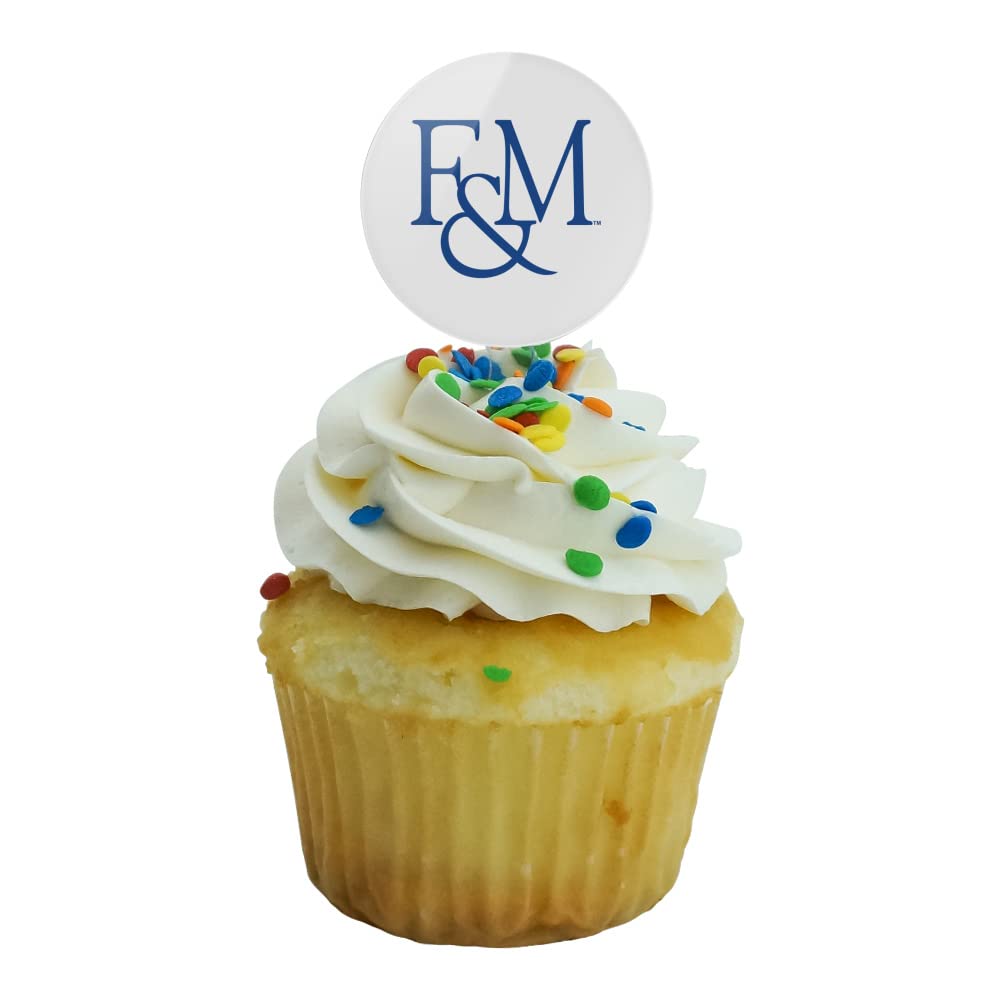 Franklin & Marshall College Secondary Logo Cupcake Picks Toppers Decoration Set Of 6