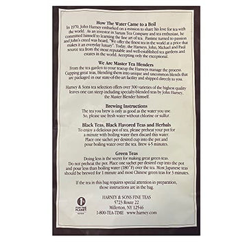 Harney & Sons Organic Ginger Lemon | Sweet Notes Of Ginger Root With A Twist Of Lemon, Bag Of 50 Sachets