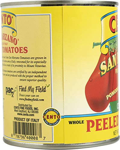Cento Certified San Marzano Whole Peeled Plum Tomatoes, 28 Ounce, Pack Of 6