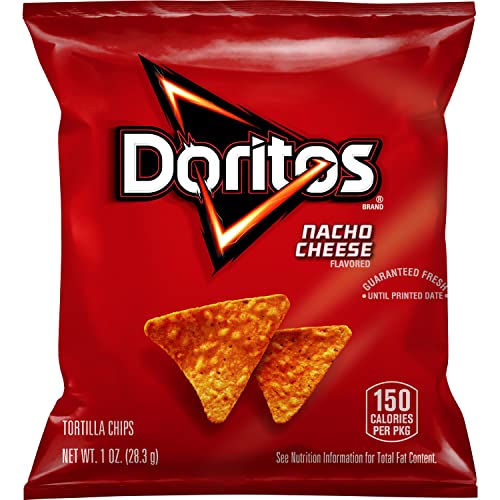Frito-Lay Doritos Tortilla Chips Nacho Cheese Bags, 1 Oz, 10 Ct