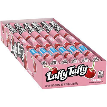 All City Candy Laffy Taffy Rope - Cherry Flavor - 0.81 Ounce (Pack of 24) - Model 079200828622