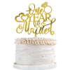 Qertesl Acrylic One Year Married Cake Topper - 1st Wedding Anniversary Cake Topper -Anniversary party Decorations,One Year Anniv