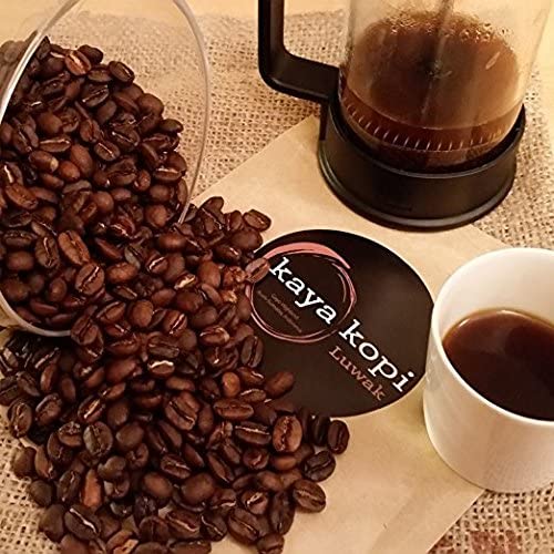 Kaya Kopi Premium Kopi Luwak Coffee Beans, Medium Roast, 0.35 Ounce (Pack of 1)