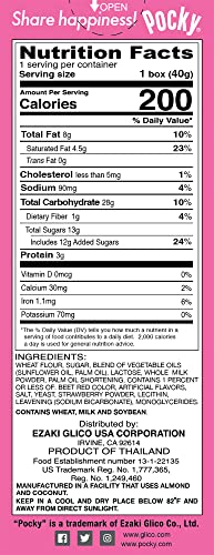 Glico Pocky Strawberry Snack, 1.41 Ounces (Pack Of 20)