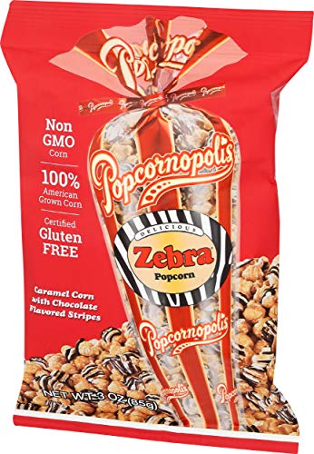 Popcornopolis Zebra Popcorn, 3 Oz