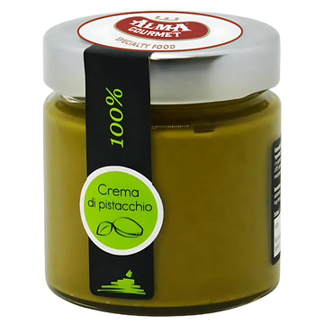 Alma Gourmet 100% Pistachio Butter Spread - Pure Pistachio Cream Paste Imported From Sicily, Italy - 100% Italian Pistachios -On