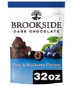 The Kitchen Queen Brookside Dark Chocolate Acai and Blueberry Flavored Snacking Chocolate, 32 oz Bag, Full Size