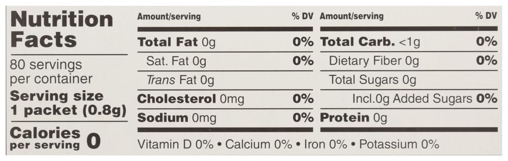 Sweetleaf Monk Fruit Organic Sweetener Granules 80 Packets