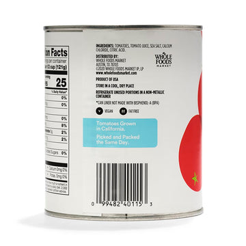 365 By Whole Foods Market, Tomatoes Whole Peeled, 28 Ounce