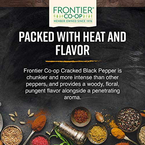 Frontier Co-op Pepper, Black Cracked, Kosher | 1 lb. Bulk Bag | Piper nigrum L.