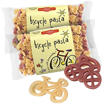 Pastabilities Bicycle Pasta, Fun Shaped Bike Noodles For Kids, Non-Gmo Natural Wheat Pasta 14 Oz (2 Pack)