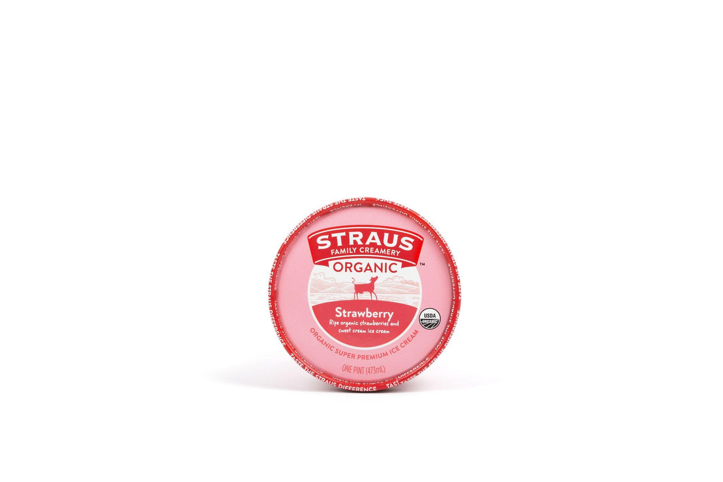 Straus Family Creamery Organic Strawberry Ice Cream, 16oz
