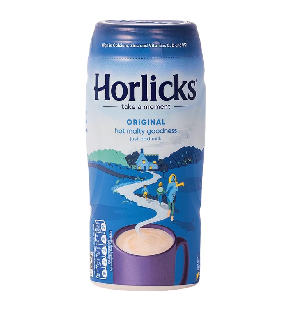 Horlicks Original Malted Milk Powder, Beverage Mix From England, Free of Artificial Colors, Sweeteners and Preservatives, 400 Gr