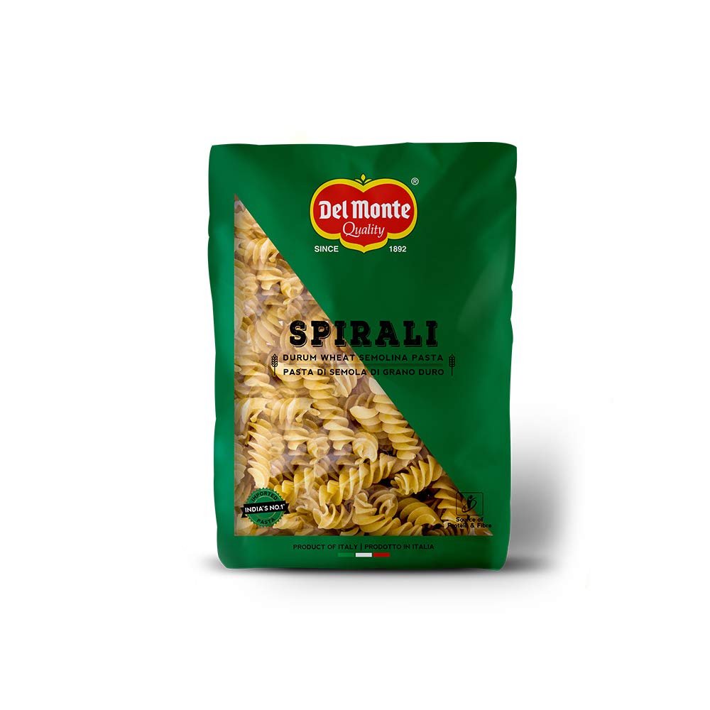 Del Monte Spirali Pasta (Imported from Italy), 100% Durum Wheat Semolina, 500 grams