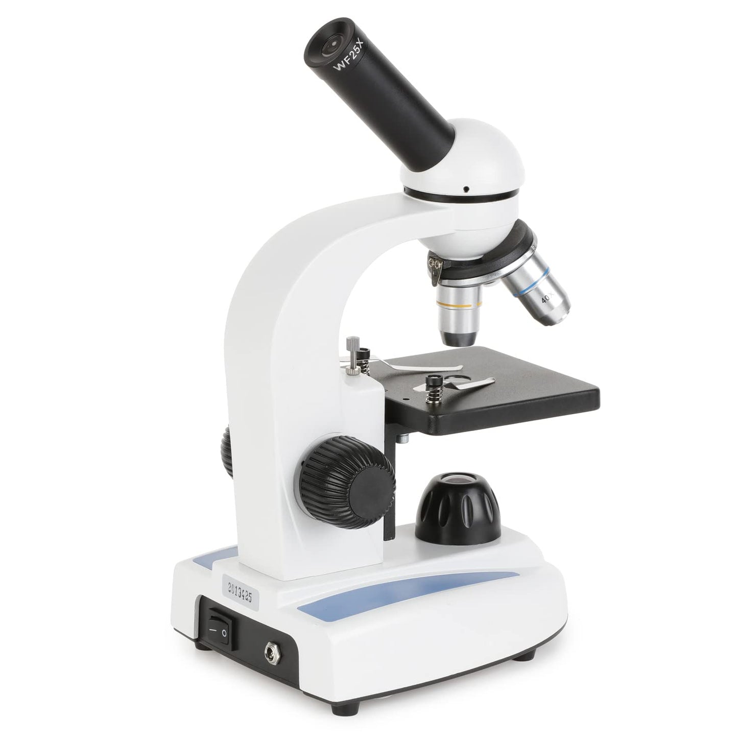 Super Savings - 40X-1000X Portable Led Monocular Student Microscope With 25-Piece Prepared Slides Set And Tweezers Plus Bonus Ha