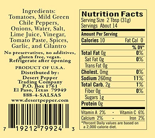 Desert Pepper Trading Divino Mild Salsa, 16 Ounce