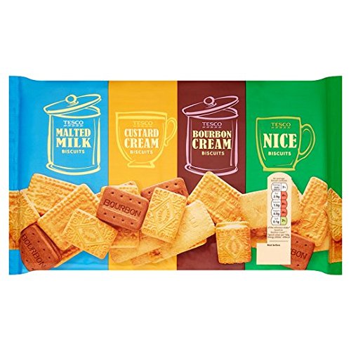 Tesco Biscuit Barrel Selection, 700g, 1.54 Pound, Ideal for Storing Cookies and Treats