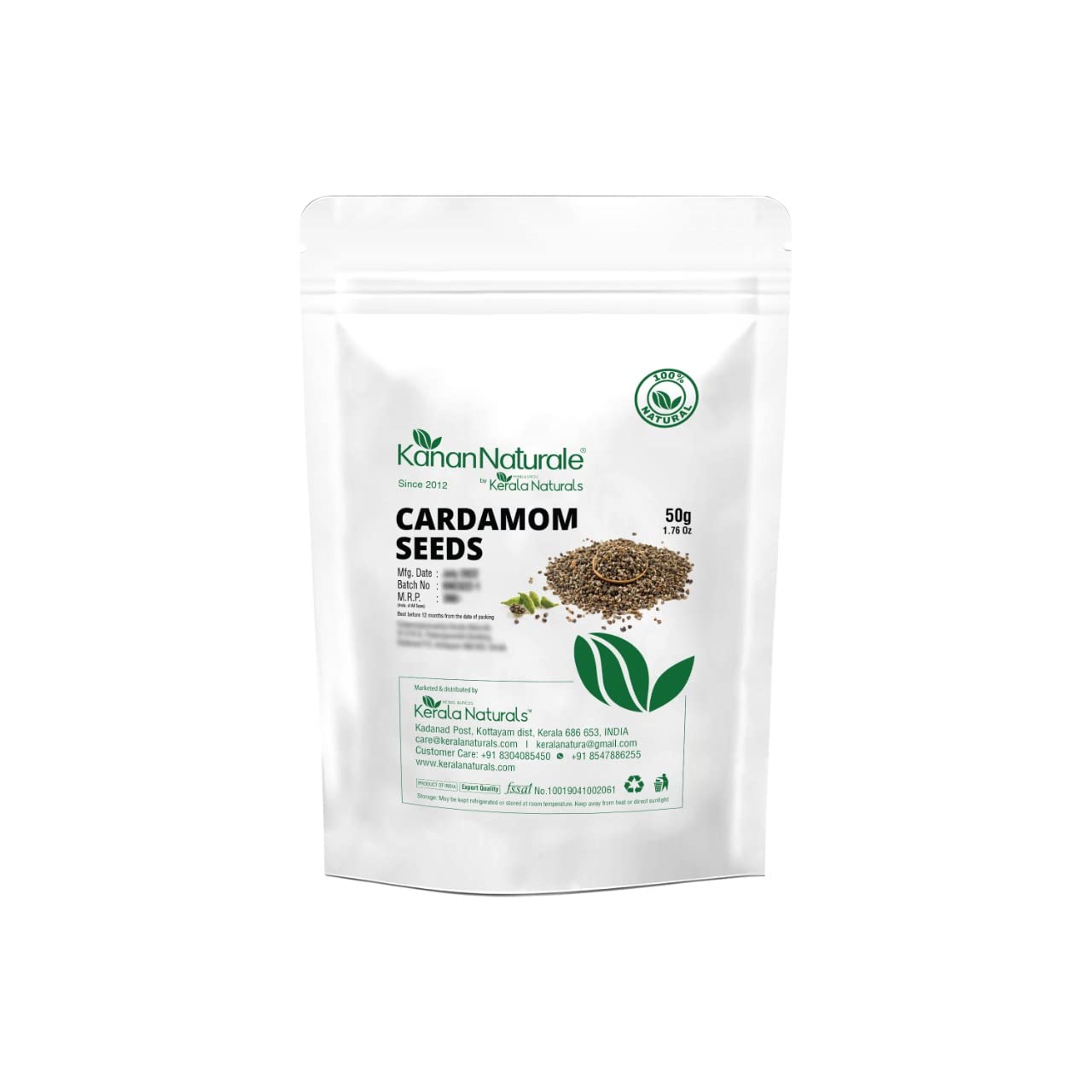 Kanan Naturale Cardamom Seeds 50gm | Natural | Aromatic | Authentic Elaichi Seeds