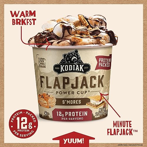 Kodiak Cakes Pancake On the Go, S mores, 2.36 oz (Pack of 12)