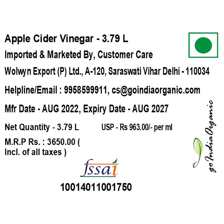 Bragg Organic Apple Cider Vinegar Raw Unfiltered With The Mother 128 oz