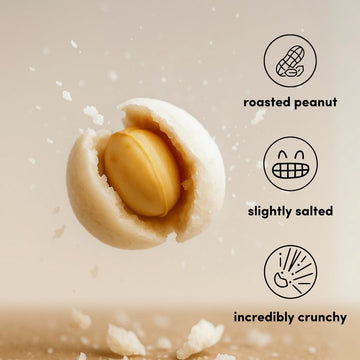 SMOLBOL Crunchy Peanuts | Individual Packs | Roasted | Lightly Salted | Gluten-Free Cassava Crust | Plant Protein | School Snack